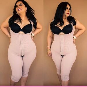 Wide strap long length faja colombiana compression garment 3XL in black